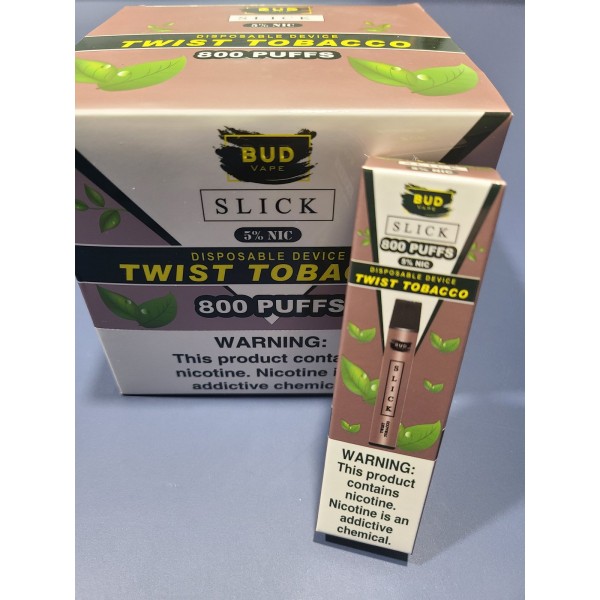 Bud Vape Slick - 800 puffs - Twist Tobacco