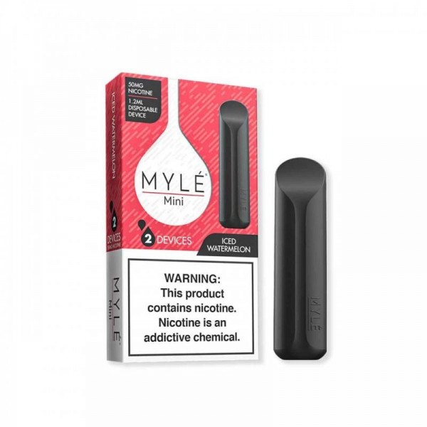 MYLE Mini Disposable Device 5% (2 pack) - Iced Watermelon