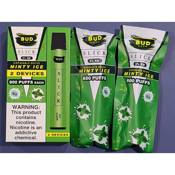 Bud Vape Slick [2 pack] - 1600 puffs - Minty Ice