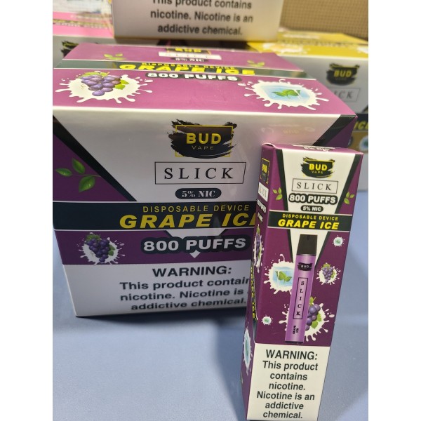 Bud Vape Slick - 800 puffs - Grape Ice