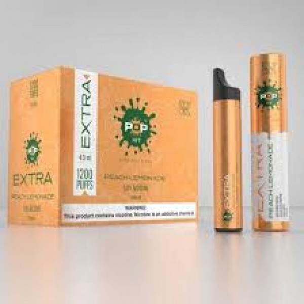 Pop Xtra Disposables 5% 1200 puffs - Peach Lemonade