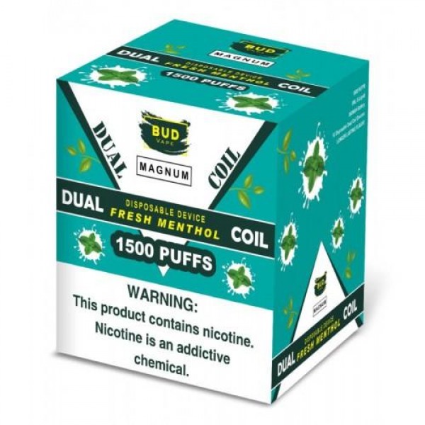 Bud Vape Magnum - 1500 Puffs - Fresh Menthol