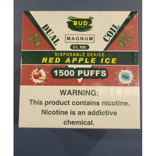 Bud Vape Magnum - 1500 Puffs - Red Apple Ice