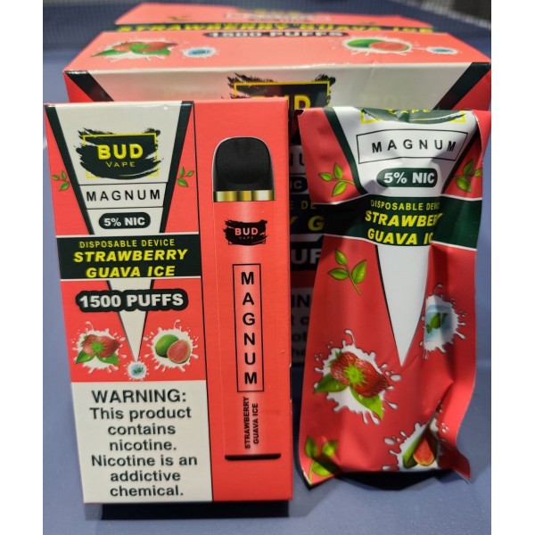 Bud Vape Magnum - 1500 Puffs - Strawberry Guava Ice