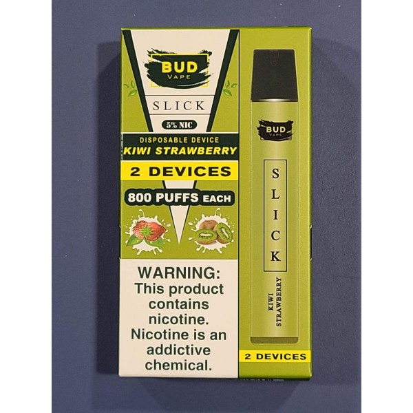 Bud Vape Slick [2 pack] - 1600 puffs - Kiwi Strawberry