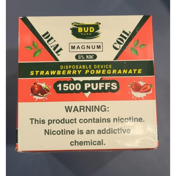 Bud Vape Magnum - 1500 Puffs - Strawberry Pomegranate