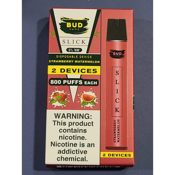 Bud Vape Slick [2 pack] - 1600 puffs - Strawberry Watermelon