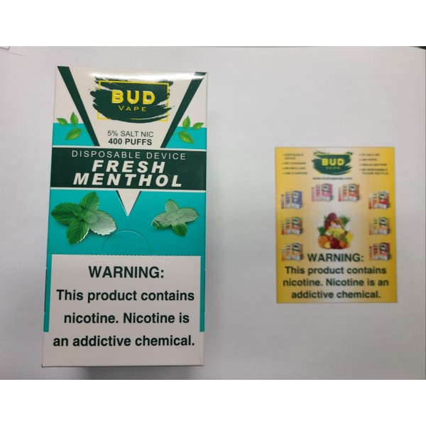 Bud Vape Disposables - Fresh Menthol