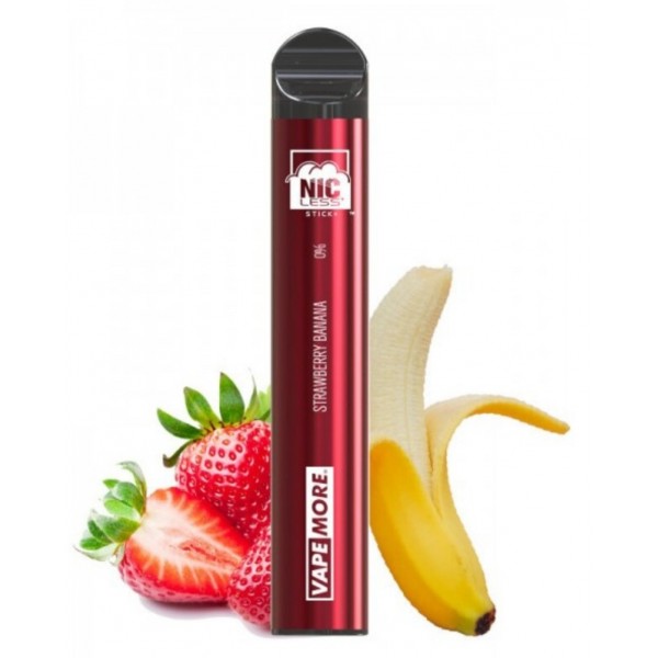 Nicless Stick Disposable - 0% NIC FREE - Strawberry Banana