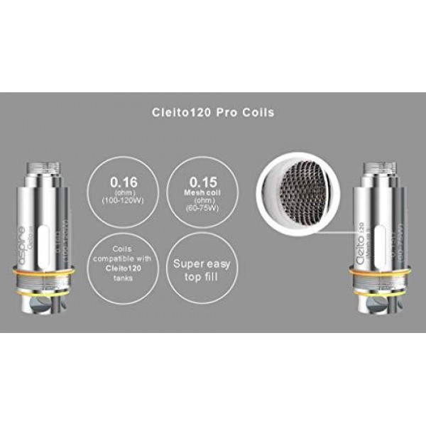 Aspire Cleito 120 Pro Mesh Replacement Coils