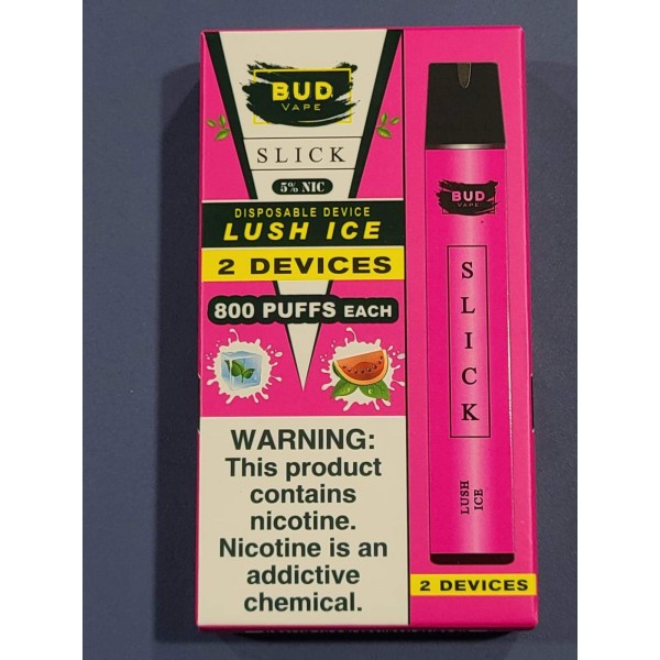 Bud Vape Slick [2 pack] - 1600 puffs - Lush Ice
