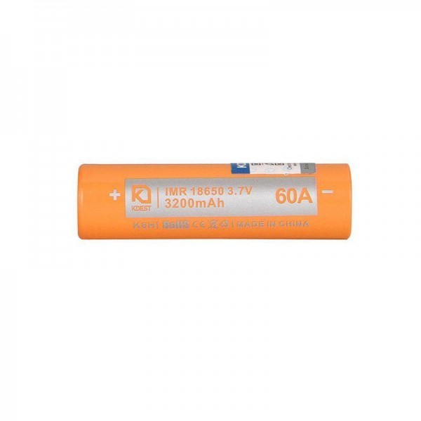 KDEST K6H IMR 18650 3.7V 3200mAh 60A (Single Battery)