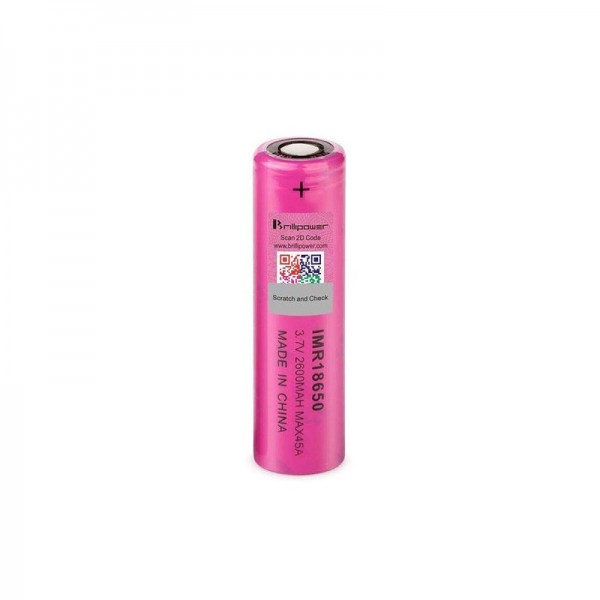 Brillipower 18650 2600Mah 45A Battery - Pink