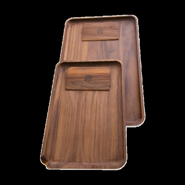 Marley Natural Black Walnut Rolling Tray