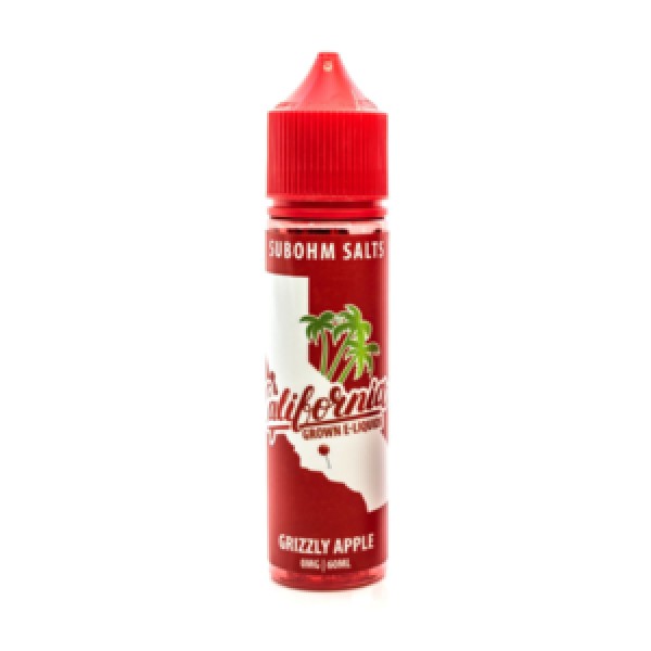 California Grown Sub-Ohm Salts Grizzly Apple 60ml Vape Juice