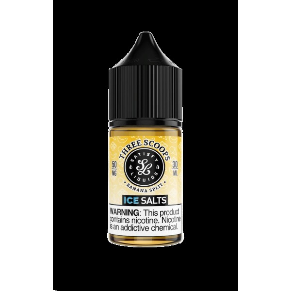 Satisfy E-Liquids Three Scoops On Ice 30ml Nic Salt Vape Juice