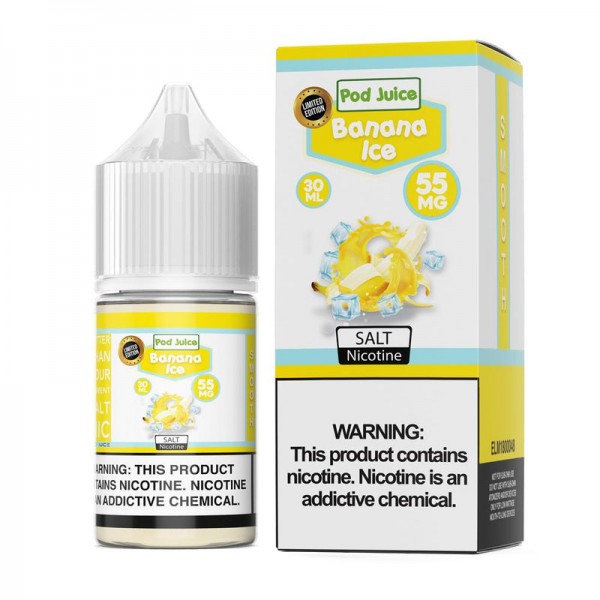 Pod Juice Banana Ice 30ml Nic Salt Vape Juice